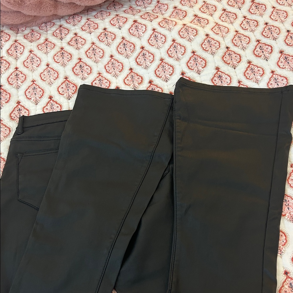 Edikted Black Flare faux leather Pants - Picture 5 of 5